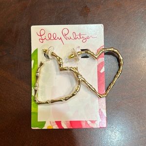 lily pulitzer heart earrings and hair pins